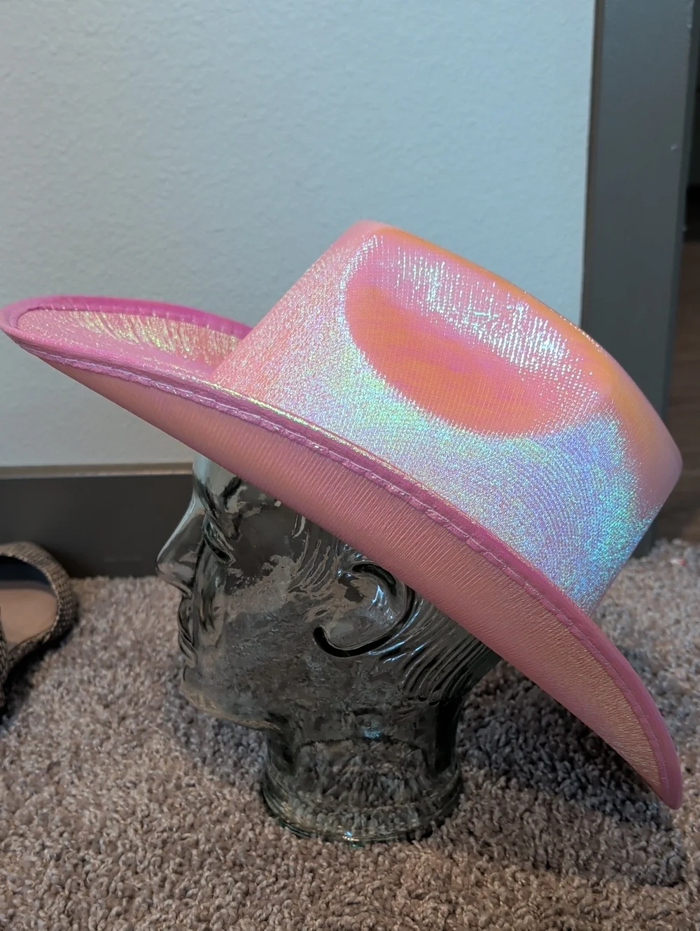 Pink Iridescent Cowboy Hat - Women Accessories